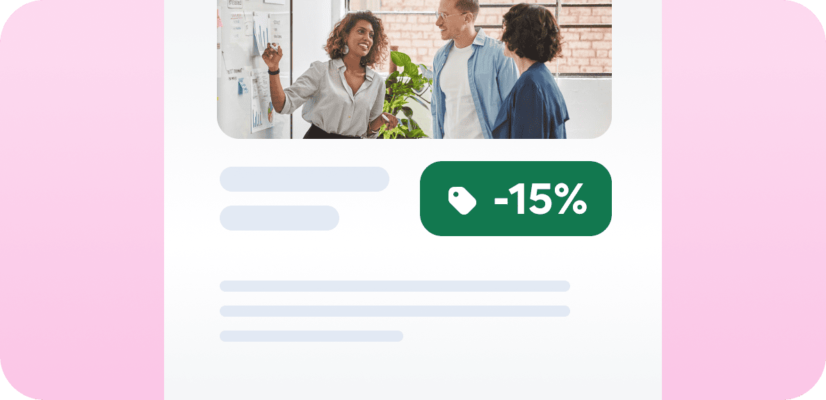 Your discount is automatically applied when you post a job ad. The ad cost is deducted from your budget balance.